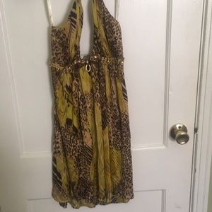 Leopard print halter top